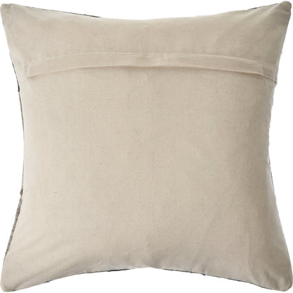 Multicolored Striped Faux Leather Hide Throw Pillow