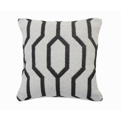 Black and White Geometric  Throw Pillow