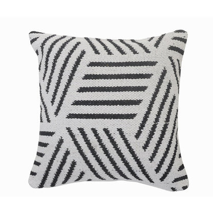 Evette Rios Elemental Geometric Striped Throw Pillow, Black