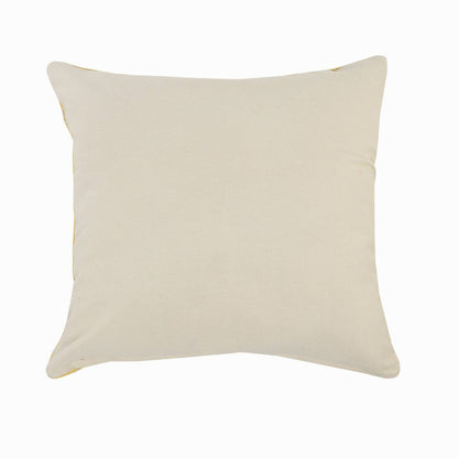 Geometric Bordered Solid Yellow Throw Pillow