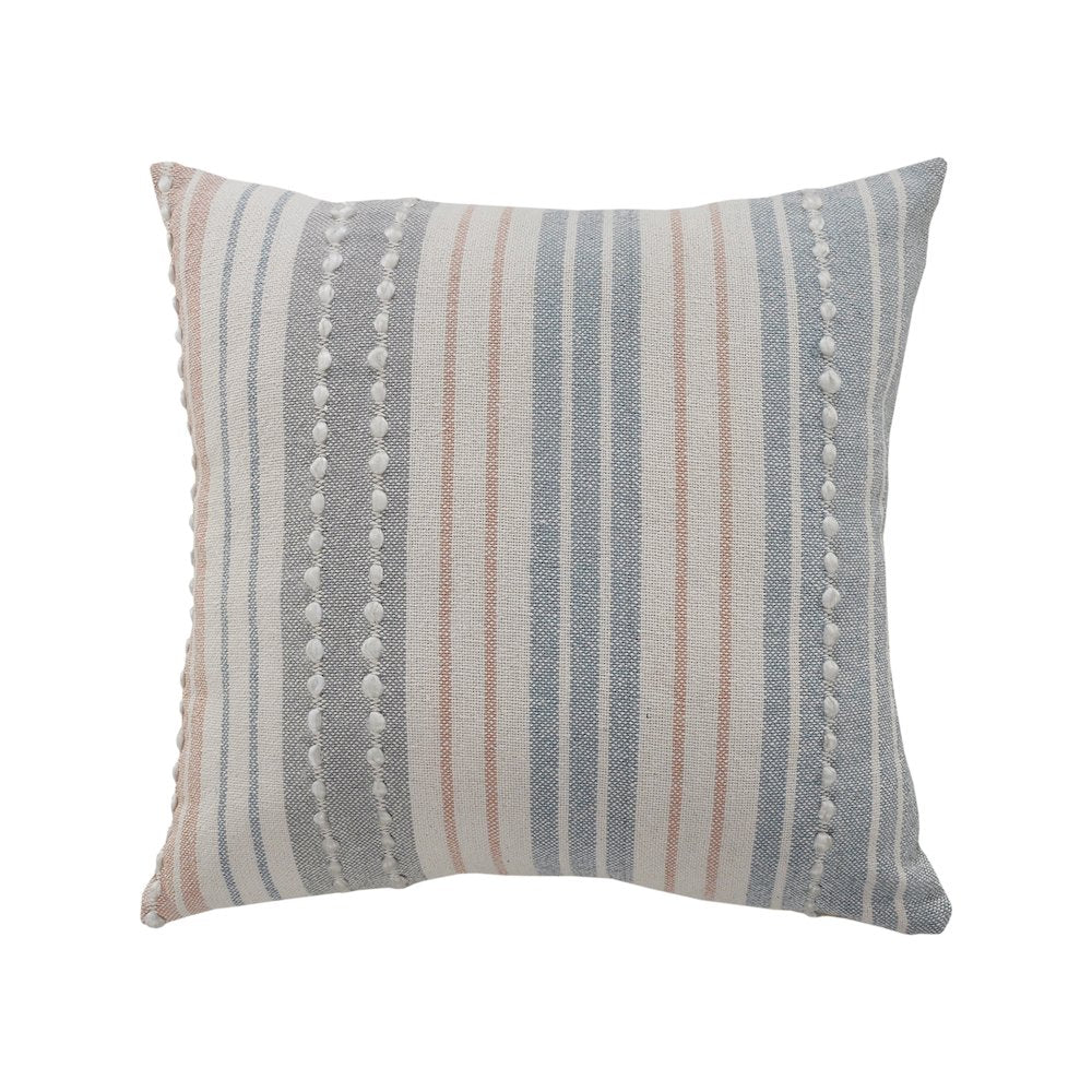 Delicate Textured Striped Throw Pillow