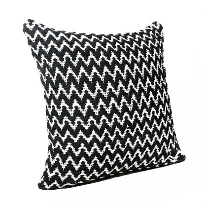 Evette Rios Modern Motif Chevron Handwoven Cotton Blend Throw Pillow