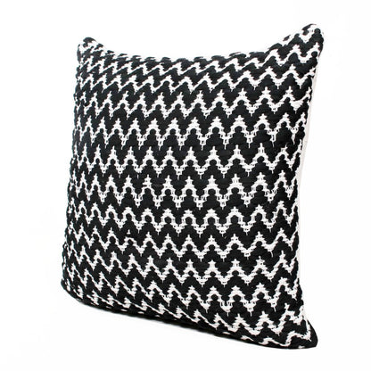 Evette Rios Modern Motif Chevron Handwoven Cotton Blend Throw Pillow