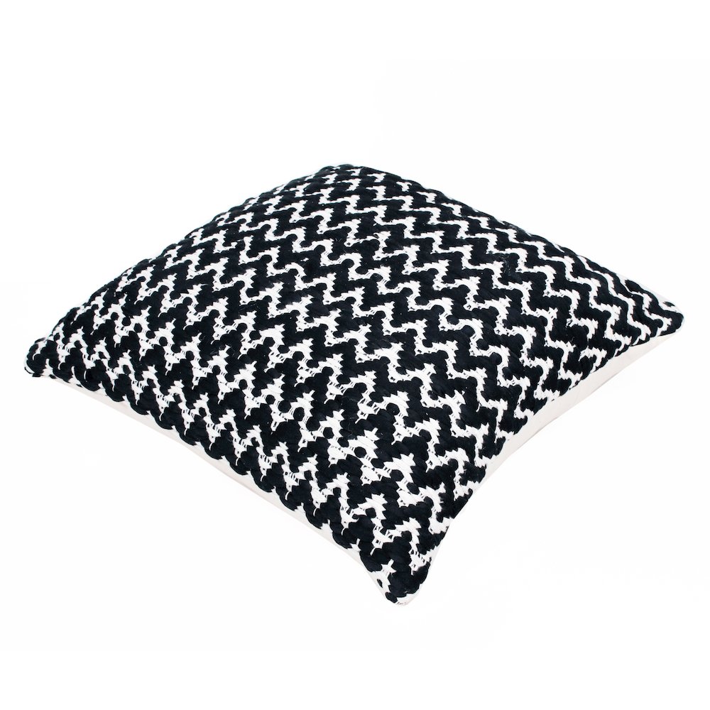 Evette Rios Modern Motif Chevron Handwoven Cotton Blend Throw Pillow