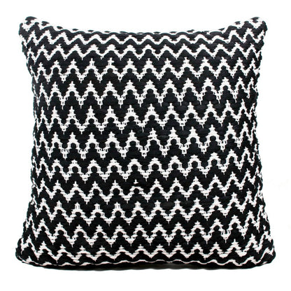 Evette Rios Modern Motif Chevron Handwoven Cotton Blend Throw Pillow