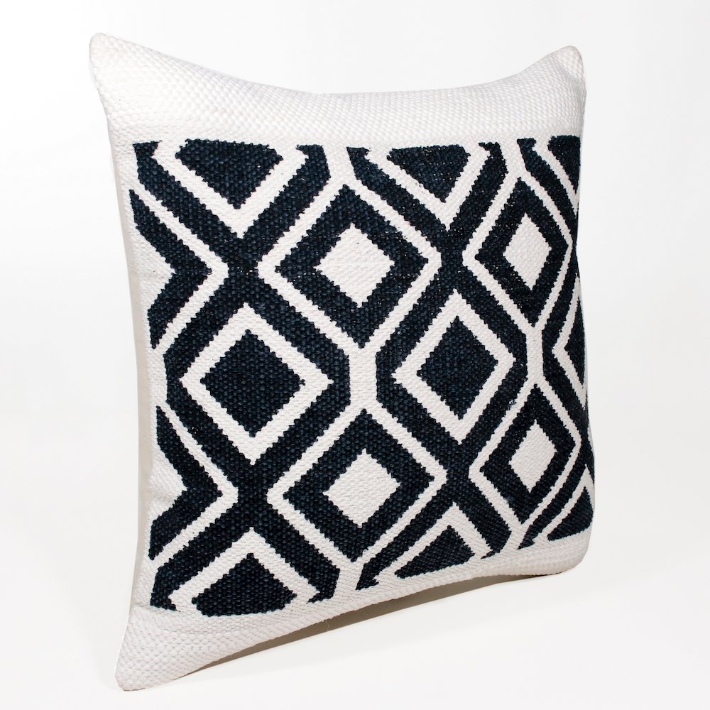 Evette Rios Mindy Geometric Diamond Cotton Blend Throw Pillow, Square