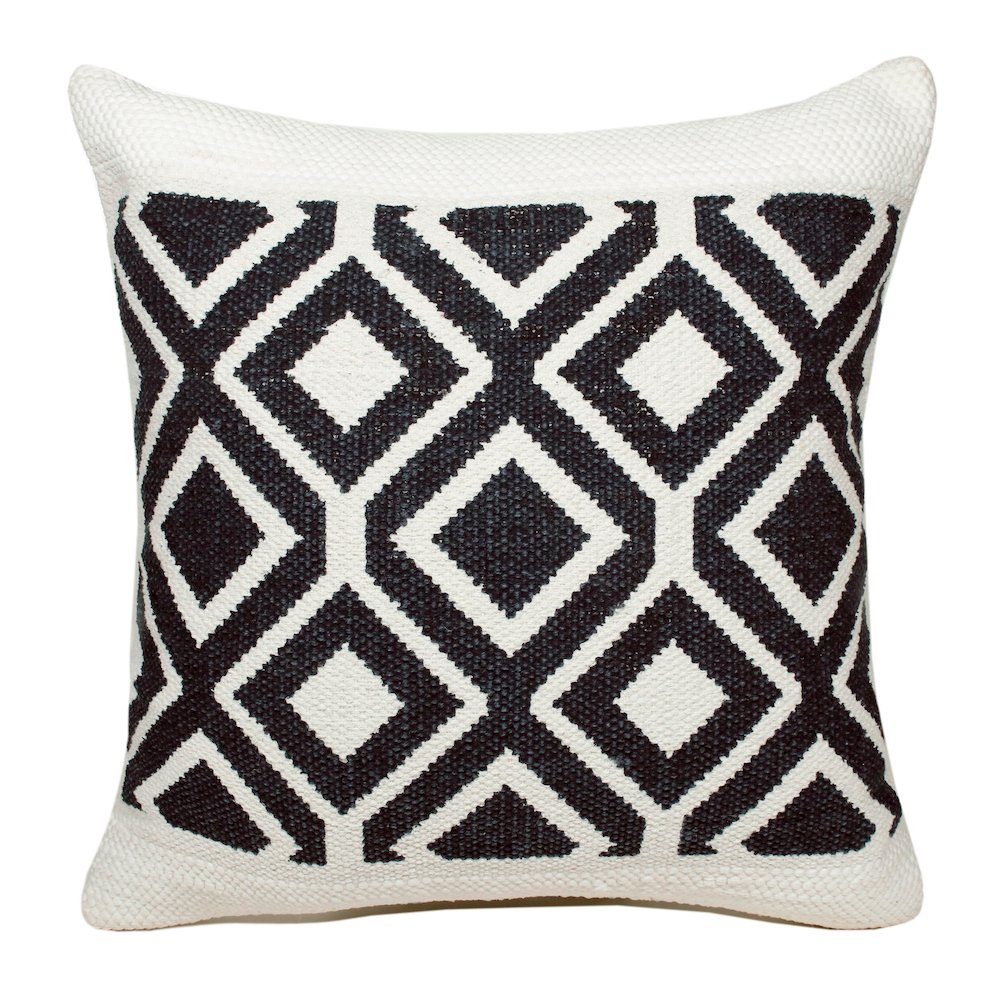 Evette Rios Mindy Geometric Diamond Cotton Blend Throw Pillow, Square