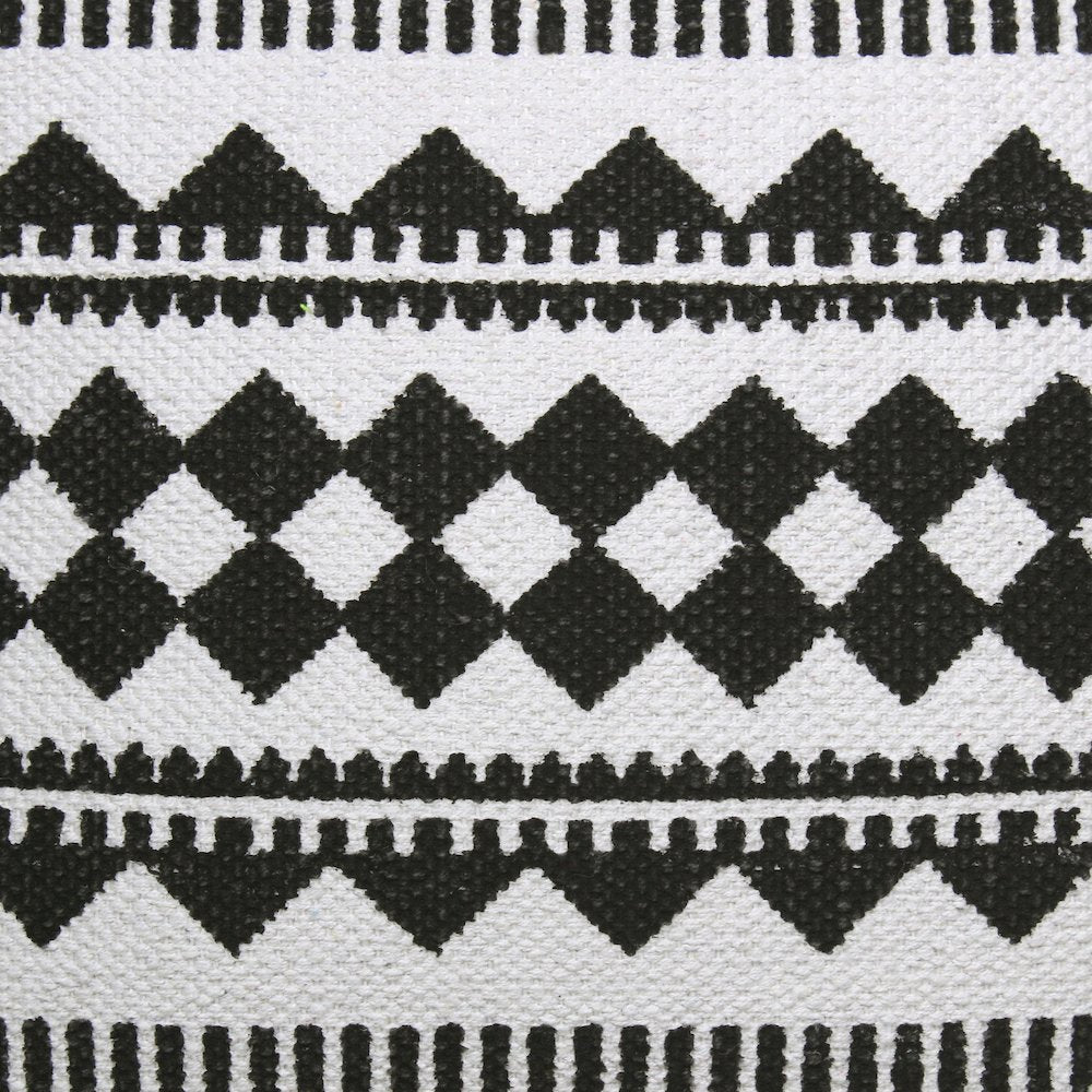 Evette Rios Mindy Bordered/Geometric Stripe Cotton Blend Throw Pillow