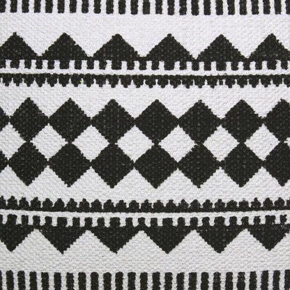 Evette Rios Mindy Bordered/Geometric Stripe Cotton Blend Throw Pillow
