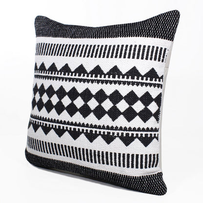 Evette Rios Mindy Bordered/Geometric Stripe Cotton Blend Throw Pillow