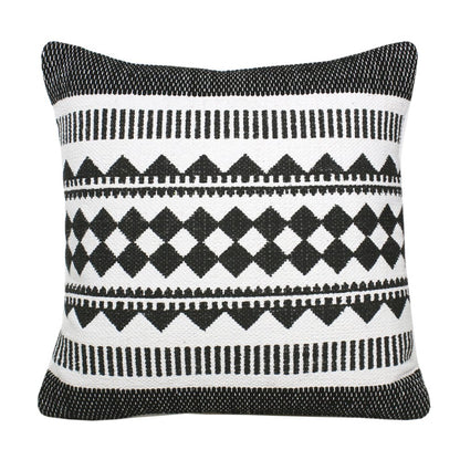 Evette Rios Mindy Bordered/Geometric Stripe Cotton Blend Throw Pillow