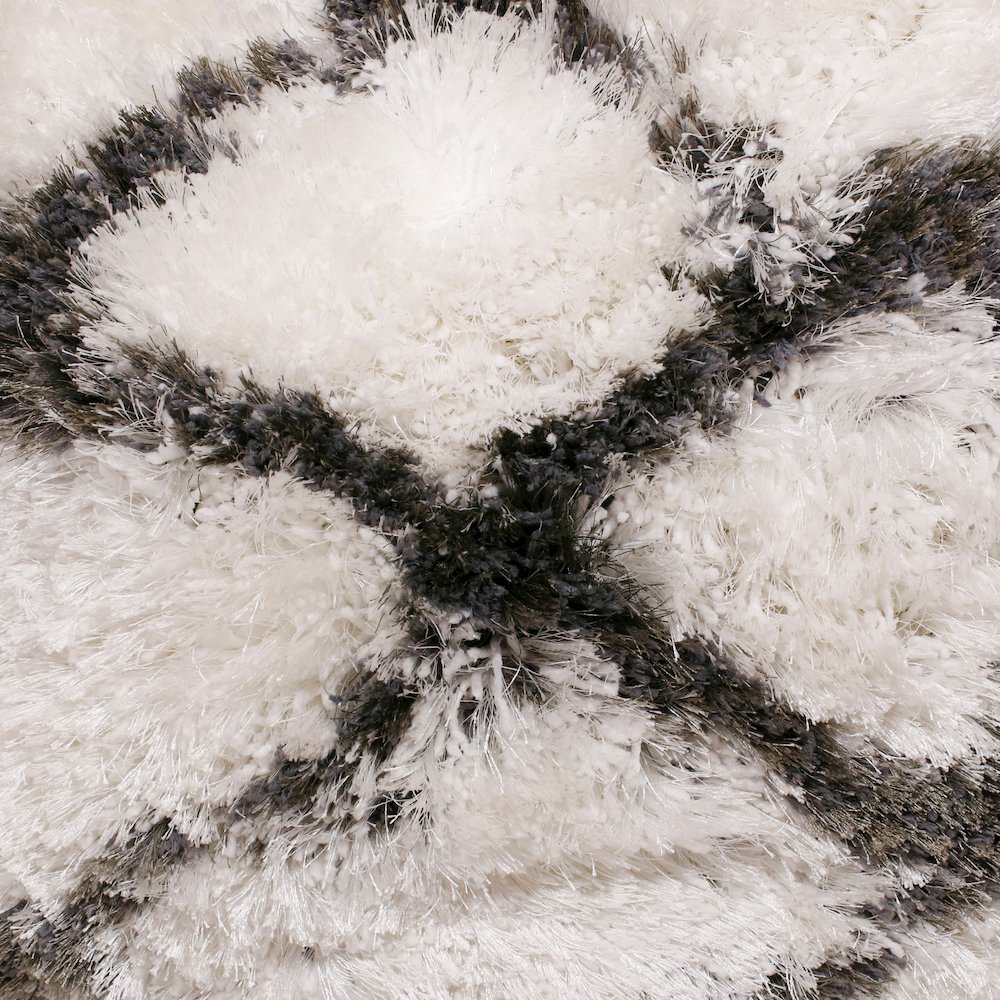 Soft Shag Diamond Criss Cross Throw Pillow