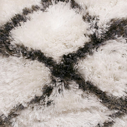 Soft Shag Diamond Criss Cross Throw Pillow