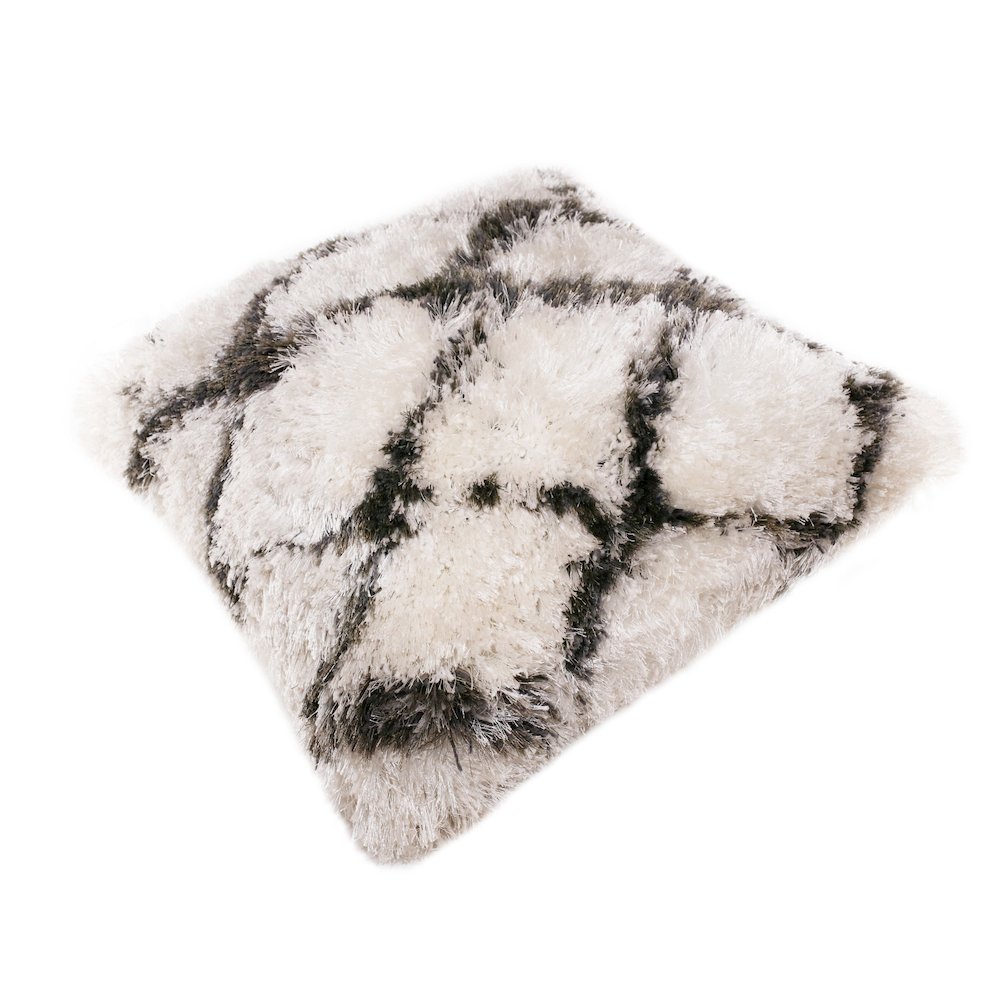 Soft Shag Diamond Criss Cross Throw Pillow