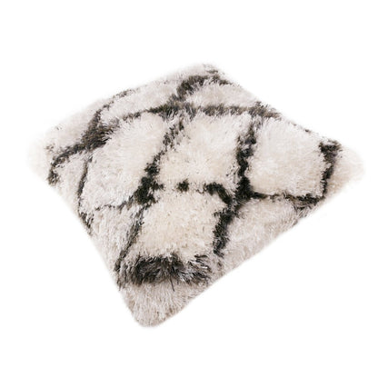 Soft Shag Diamond Criss Cross Throw Pillow