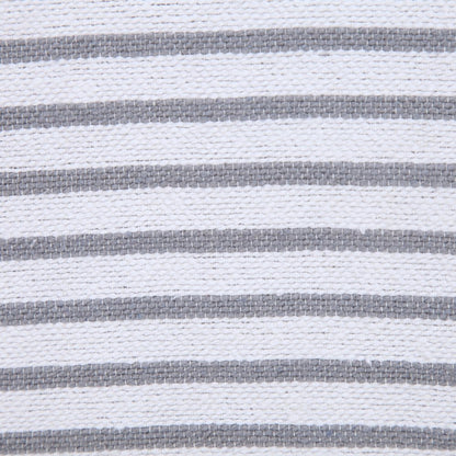 Basic Balanced Striped Throw Pillow with Tassels