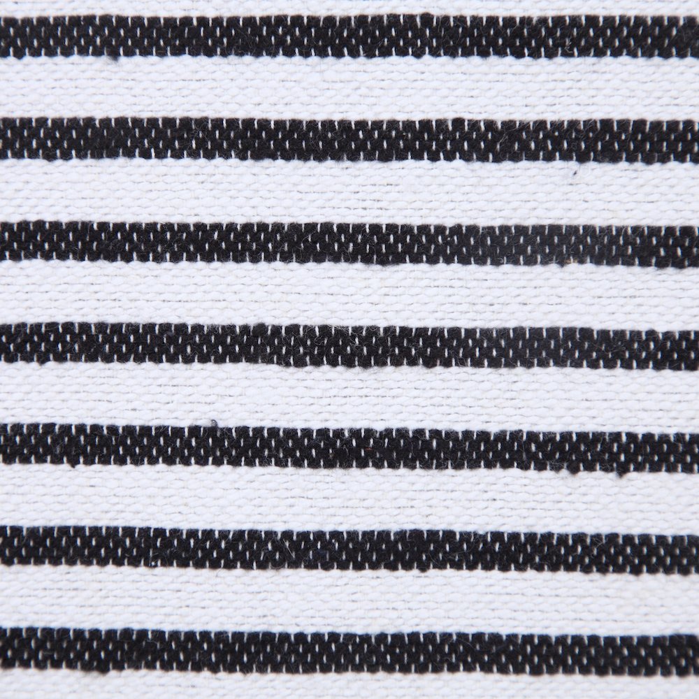 Basic Balanced Striped Throw Pillow with Tassels