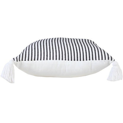 Basic Balanced Striped Throw Pillow with Tassels