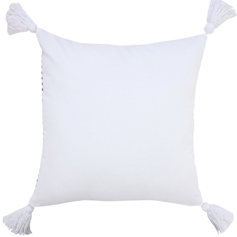 Basic Balanced Striped Throw Pillow with Tassels