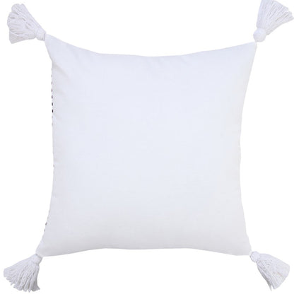 Basic Balanced Striped Throw Pillow with Tassels