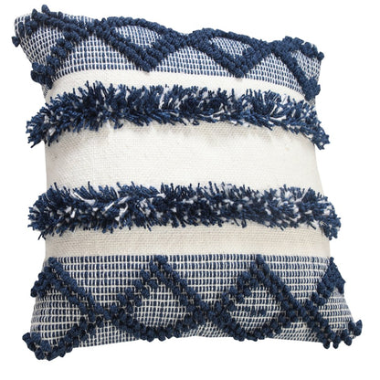 Textured Diamond Twist Striped Throw Pillow