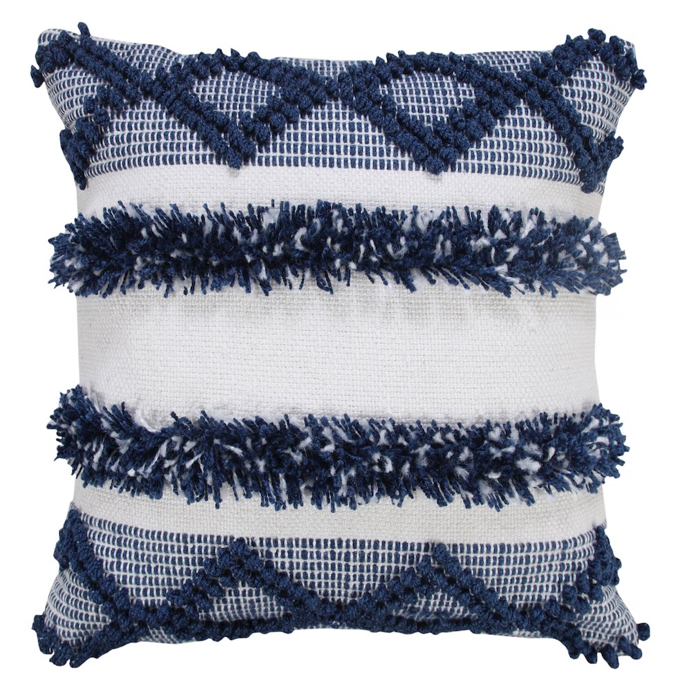 Textured Diamond Twist Striped Throw Pillow