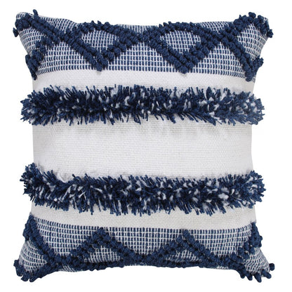 Textured Diamond Twist Striped Throw Pillow