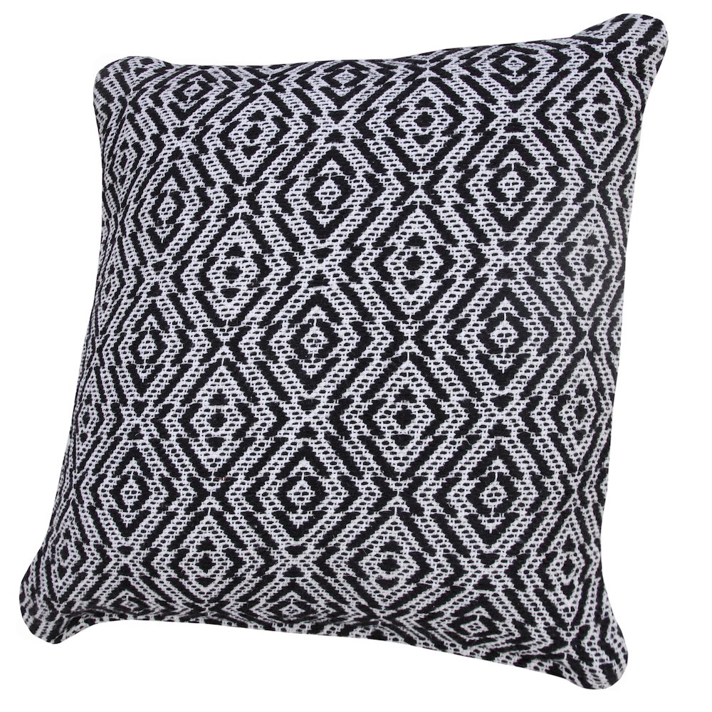 Modern Mirrored Diamond Geometric Throw Pillow