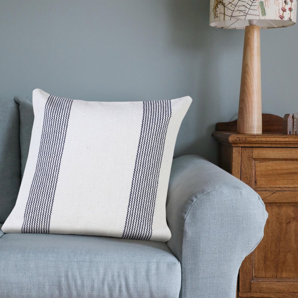 Balanced Border Pinstripe Throw Pillow