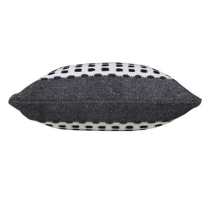 Industrial Woven Dash Grid Striped Throw Pillow