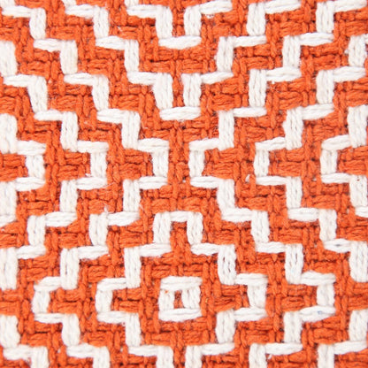 Diamond Delight Woven Geometric Throw Pillow