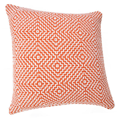 Diamond Delight Woven Geometric Throw Pillow