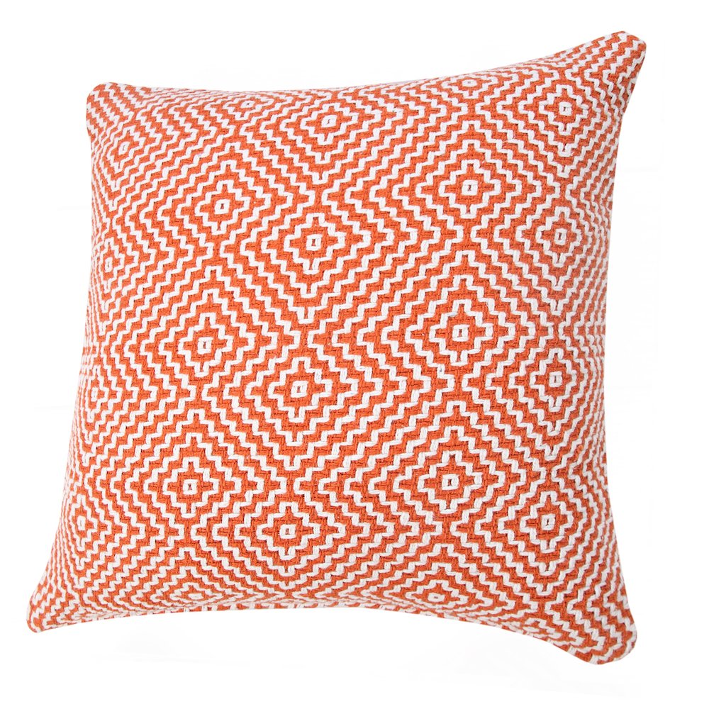 Diamond Delight Woven Geometric Throw Pillow