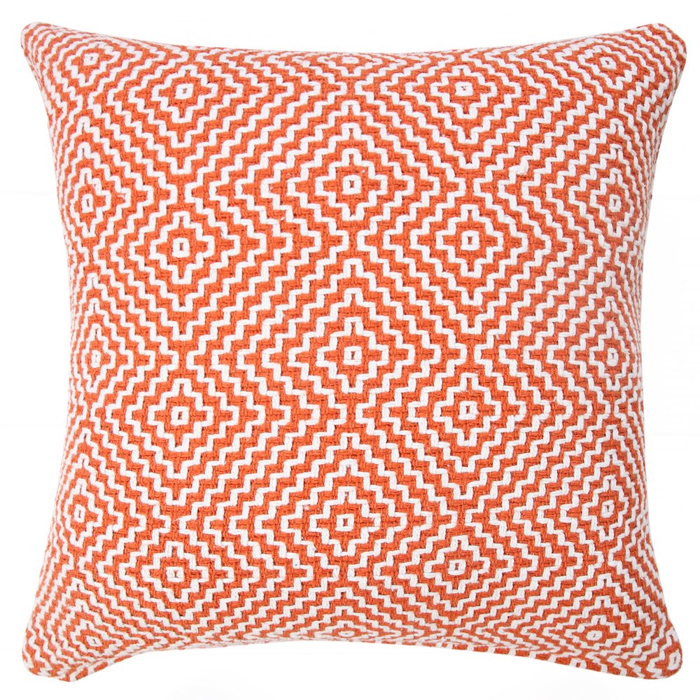 Diamond Delight Woven Geometric Throw Pillow