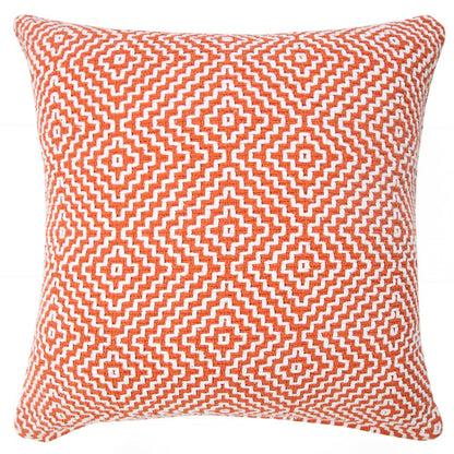Diamond Delight Woven Geometric Throw Pillow