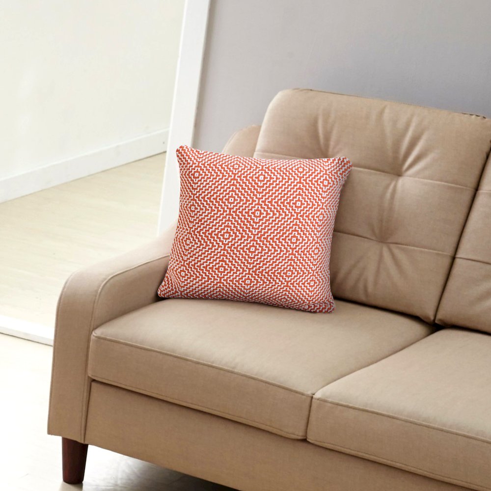 Diamond Delight Woven Geometric Throw Pillow