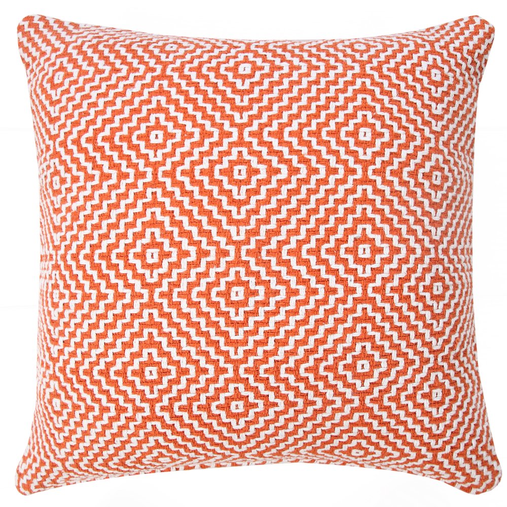 Diamond Delight Woven Geometric Throw Pillow