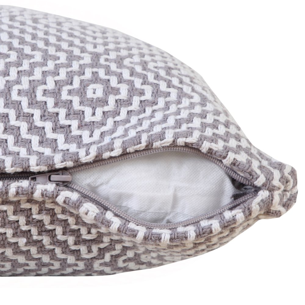 Diamond Delight Woven Geometric Throw Pillow