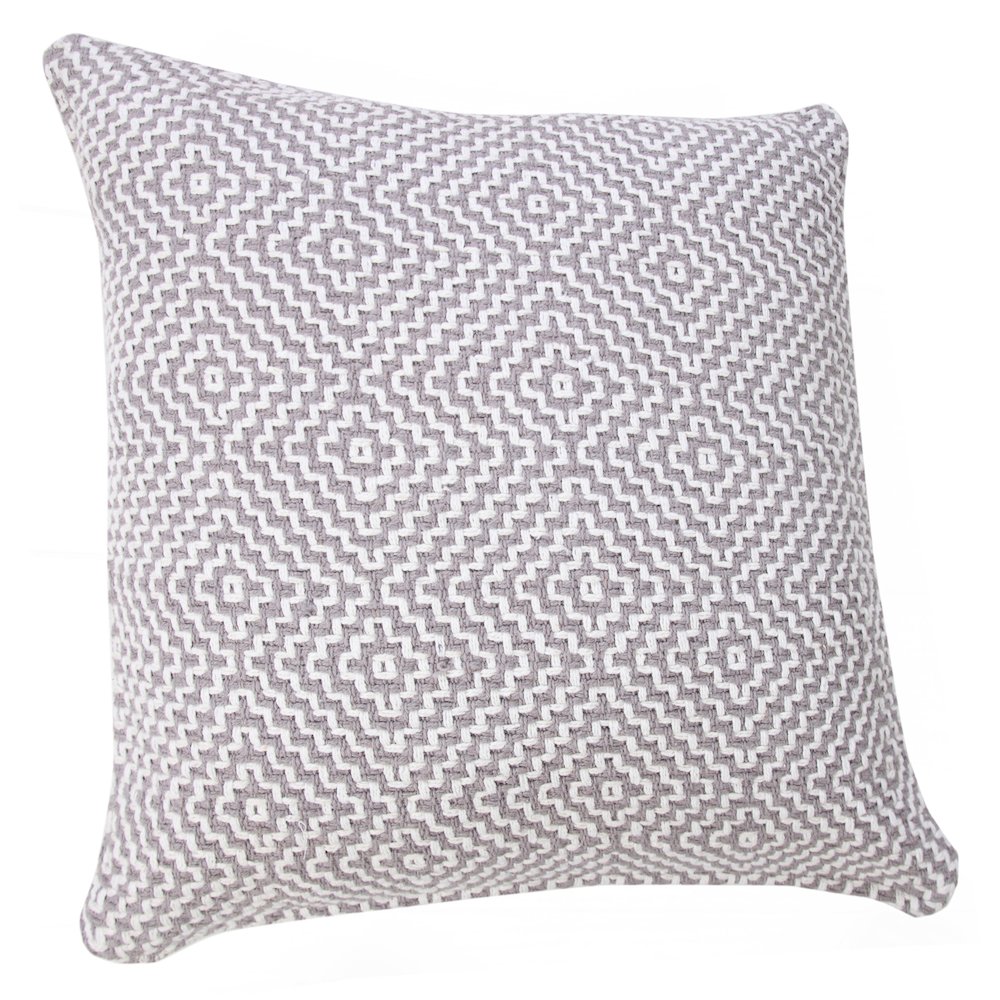 Diamond Delight Woven Geometric Throw Pillow