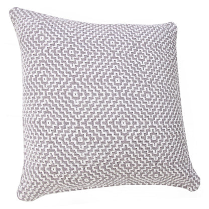 Diamond Delight Woven Geometric Throw Pillow