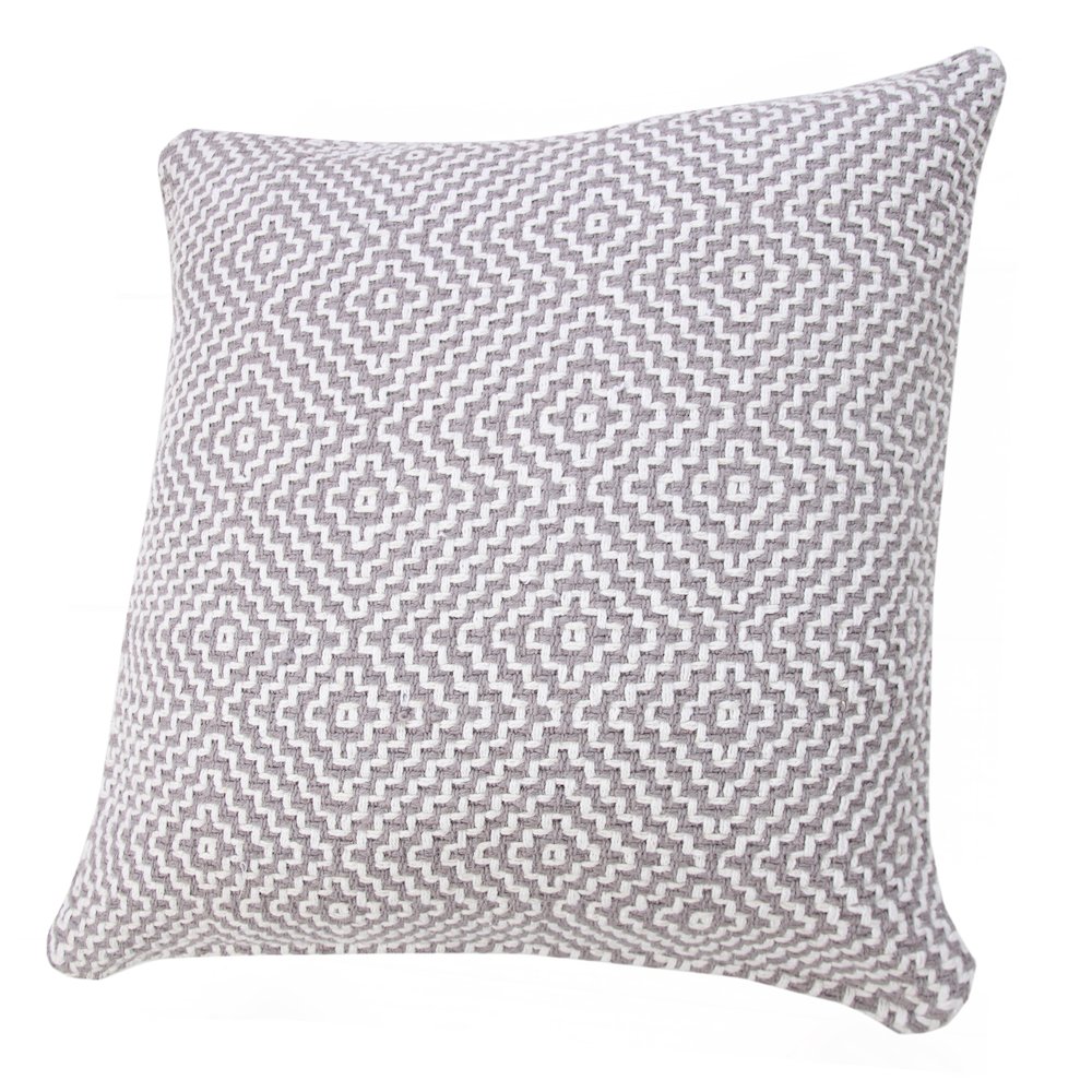 Diamond Delight Woven Geometric Throw Pillow