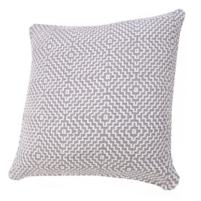Diamond Delight Woven Geometric Throw Pillow
