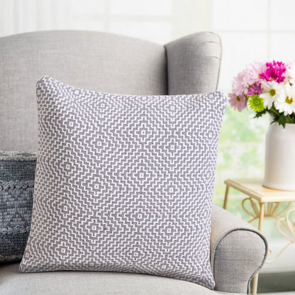 Diamond Delight Woven Geometric Throw Pillow