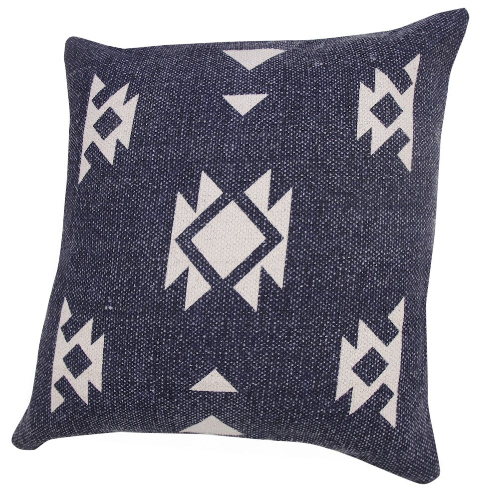 Southwestern Decorative Denim Geometric Throw Pillow