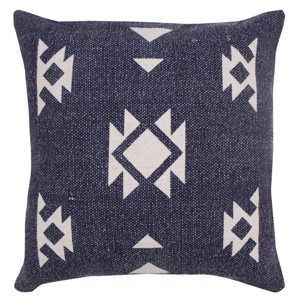 Southwestern Decorative Denim Geometric Throw Pillow