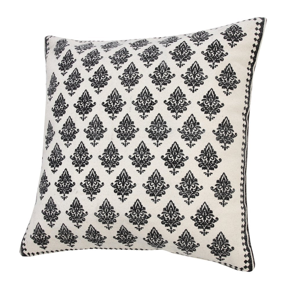 Traditional Fairytale Motif Bordered Throw Pillow
