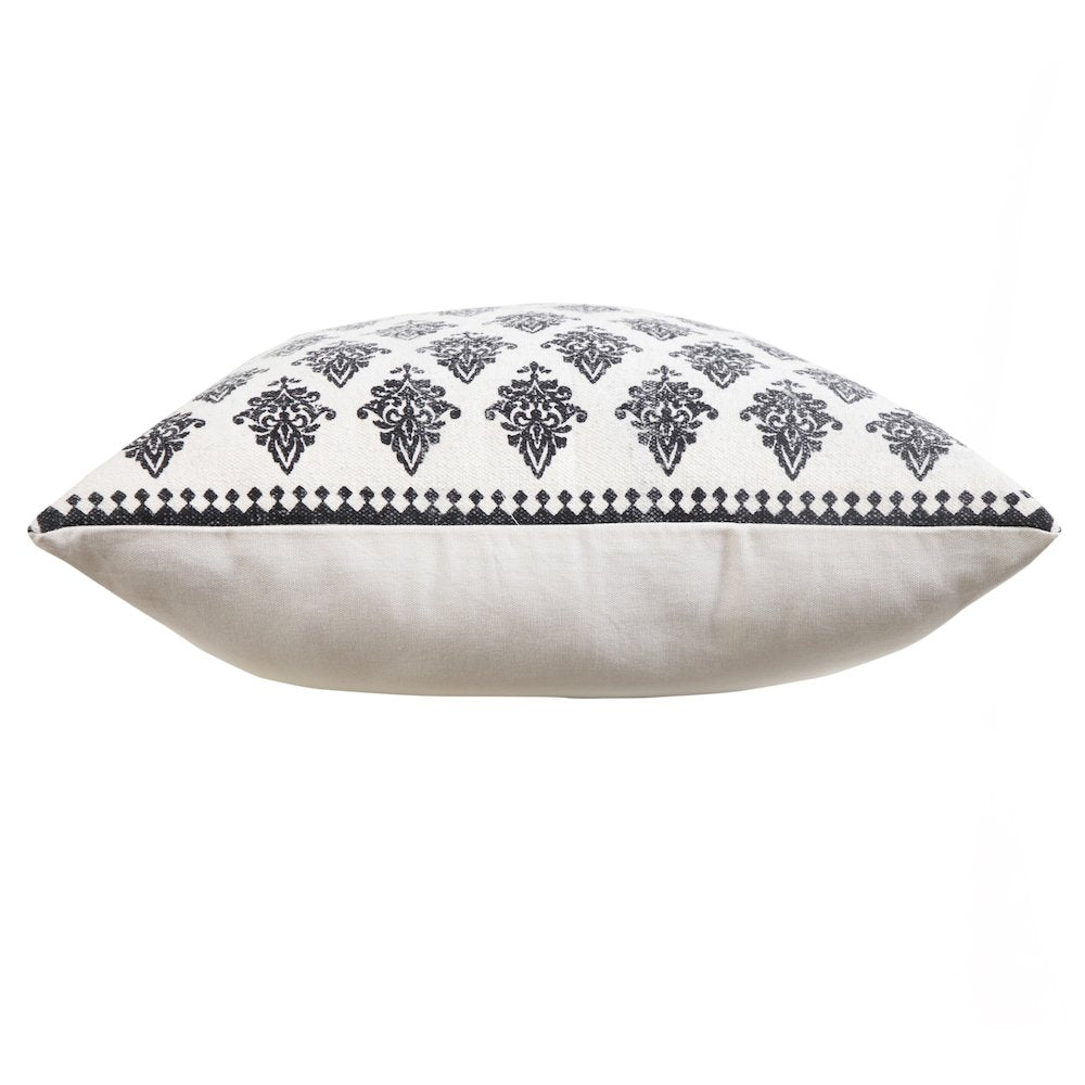 Traditional Fairytale Motif Bordered Throw Pillow