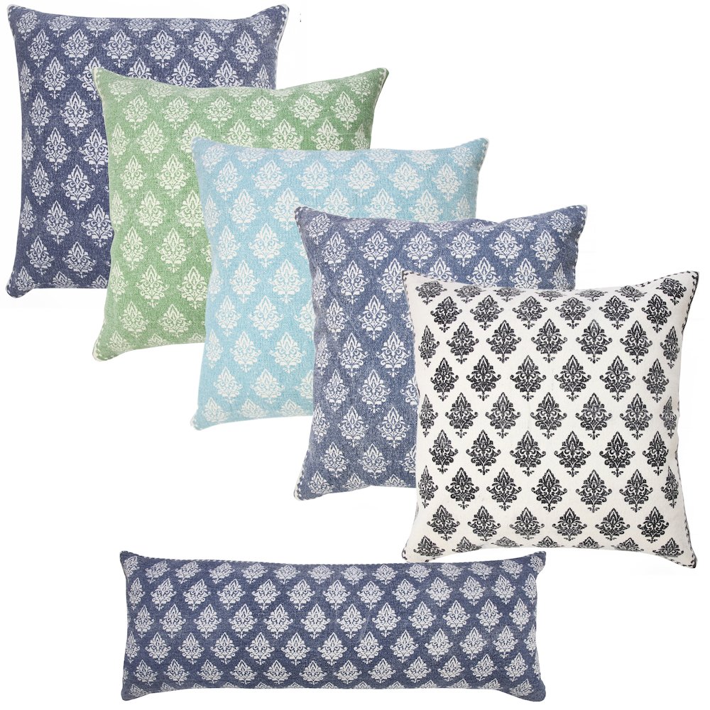 Traditional Fairytale Motif Bordered Throw Pillow