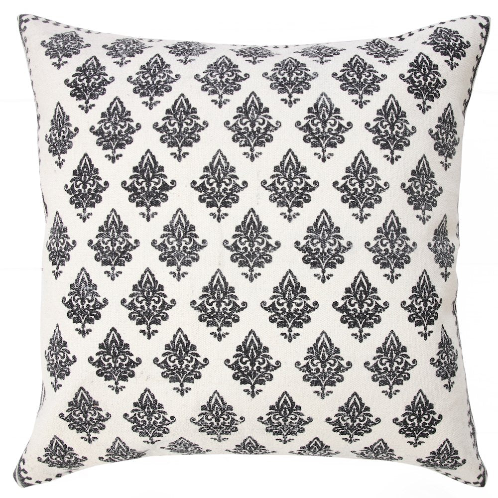 Traditional Fairytale Motif Bordered Throw Pillow