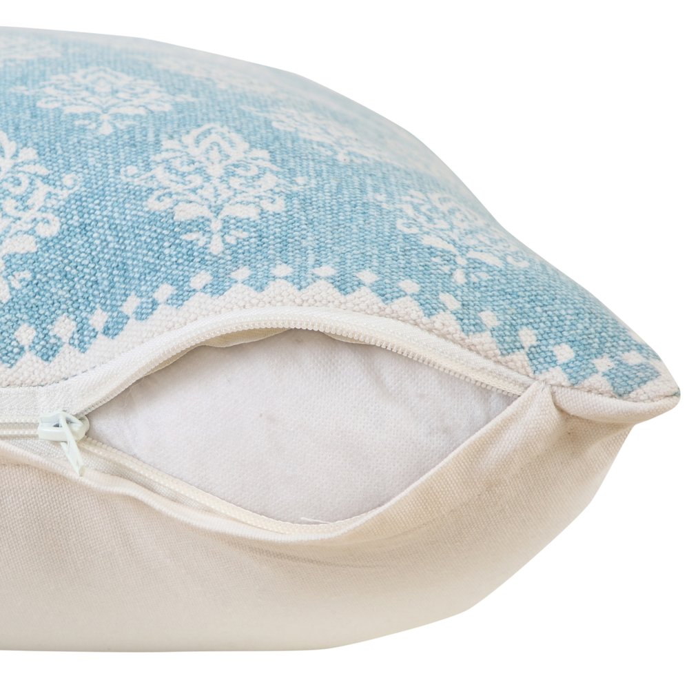 Traditional Fairytale Motif Bordered Throw Pillow